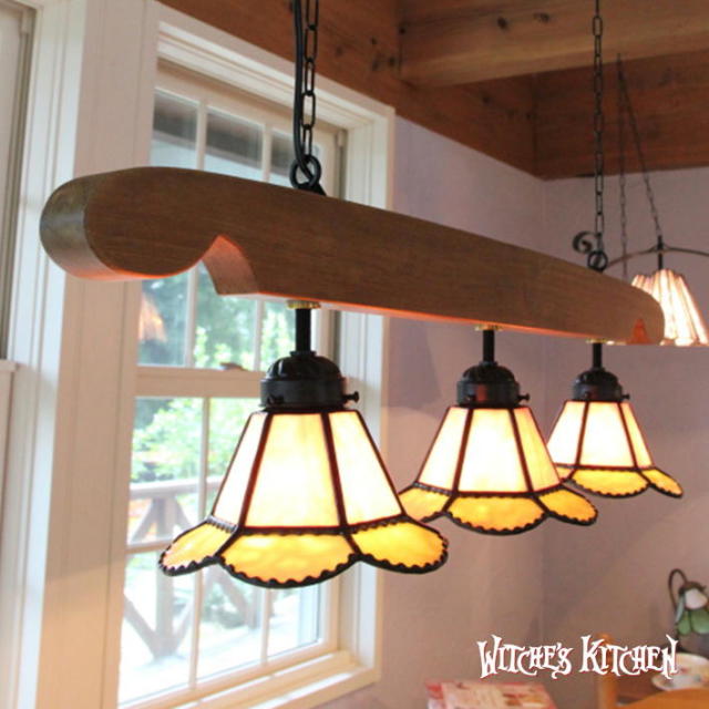 3灯ペンダントランプ 【 シンドリー 3Lights Sindly 】 ステンドグラス