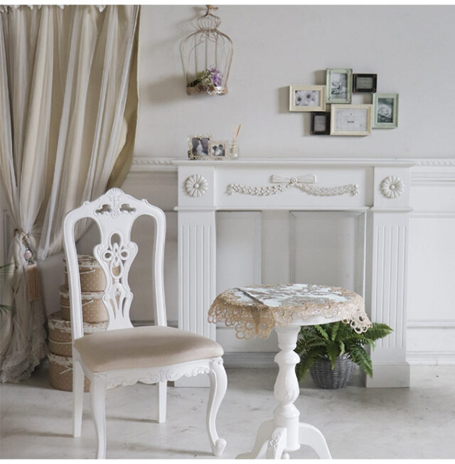 割引 ホワイト【木製マントルピース】シンプル/薄型/白/アンティーク風