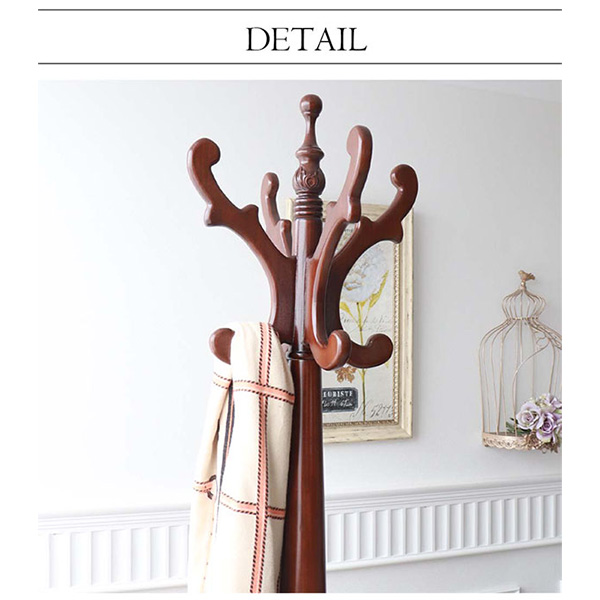 ⭐︎タイムセール⭐︎アンティーク調ハンガーラック マホガニー無垢