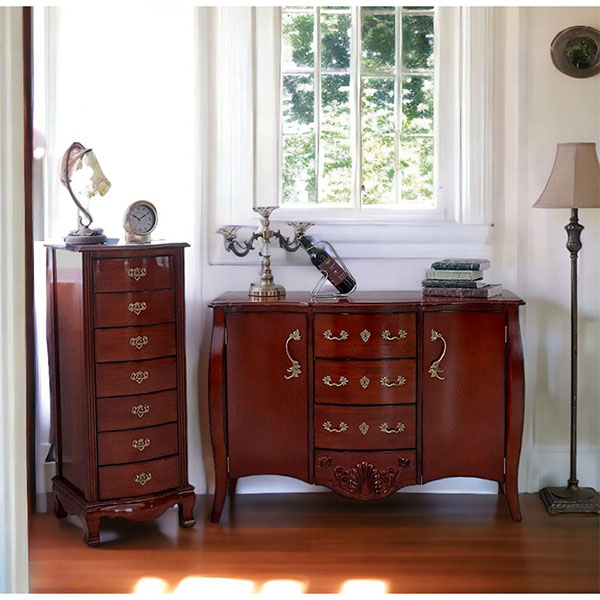 雪 Sale イタリアン アンティークPT 象嵌 4DRキャビネット 雪 Sale