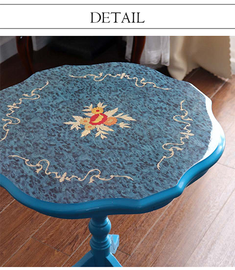 イタリア製 象嵌コーヒーテーブル（サイドテーブル） ブルー｜Y-KAGU