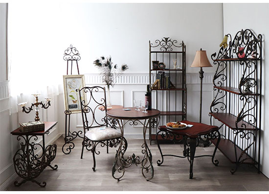 12/20まで！アンティーク調 アイアン製装飾パーテーション 3パネル