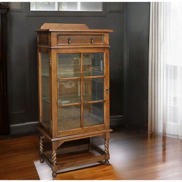 k351r120 英国らしい装飾のアンティーク家具 木製マガジンキャビネット