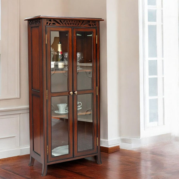 超美品 サラグレース ディスプレイシェルフ 食器棚 ライトグレー 超美