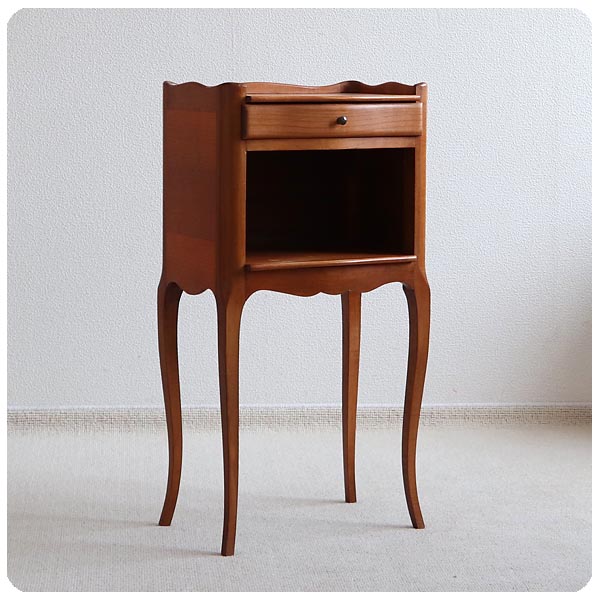 フランスアンティーク木製ベッドサイドキャビネット/ナイトテーブル90