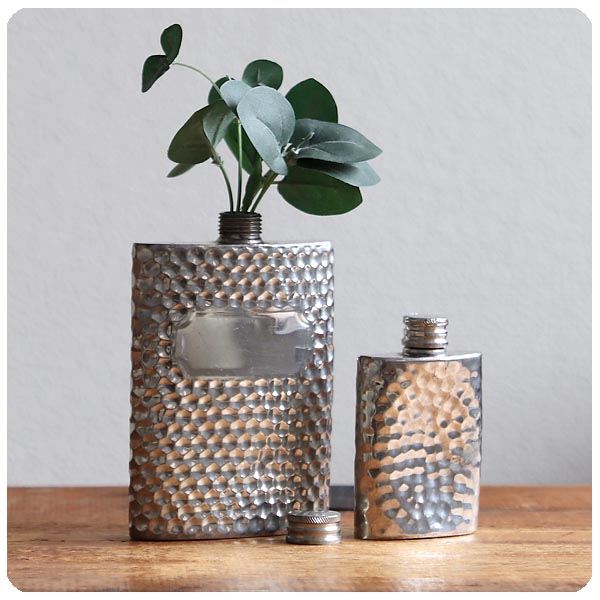 イギリス アンティーク ピューター スキットルペア/フラスコ