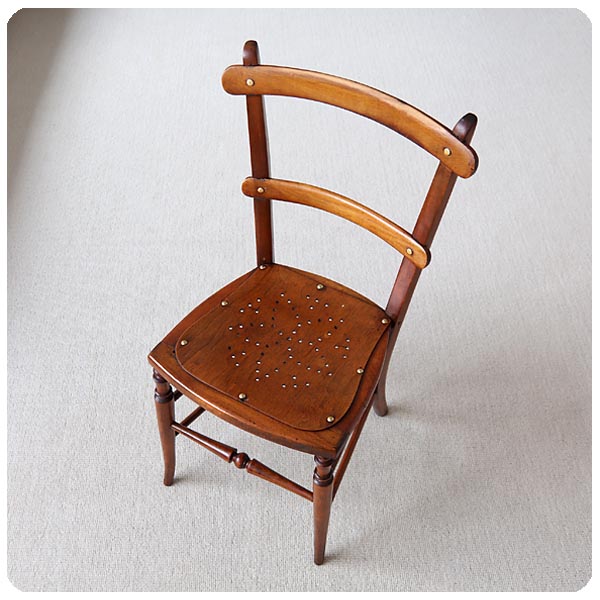 イギリス アンティーク ベッドサイドチェア/木製椅子/家具/店舗什器