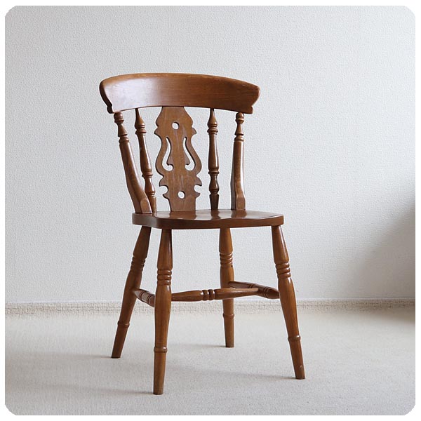 英国 アンティーク 家具 アームチェア ダイニングチェア 椅子 イス 4747d