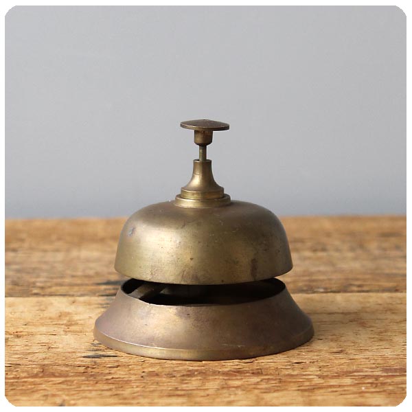 フランス アンティーク 壁掛け式 電話機用 ベル 2個付き 木製 呼び鈴