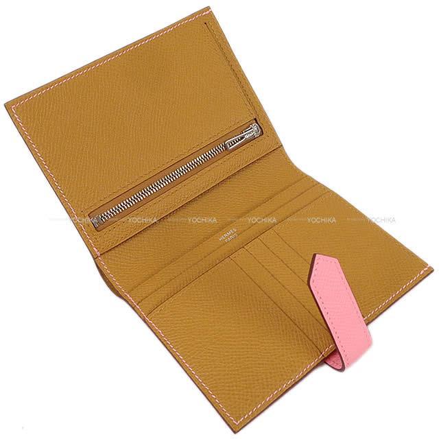 HERMES エルメス 財布 ベアンコンパクト ヴェルソ ローズ