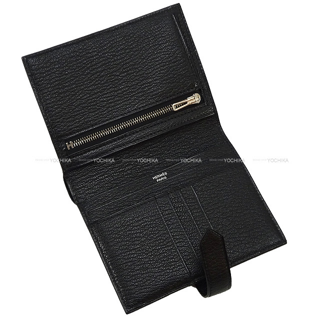 HERMES ベアン コンパクト シェーブル □H刻印 ブラック 財布 HERMES