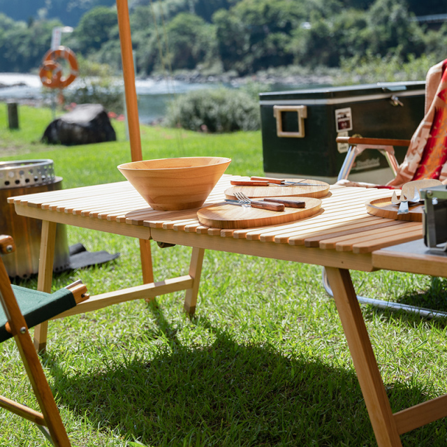 2つ折りウッドテーブル KUROSON370F / 400Fの通販｜【196】ひのき