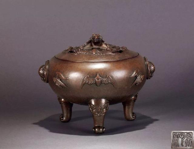 中国 清代 銅製 象嵌 乾隆帝 手炙り手炉 香炉 【公式通販】