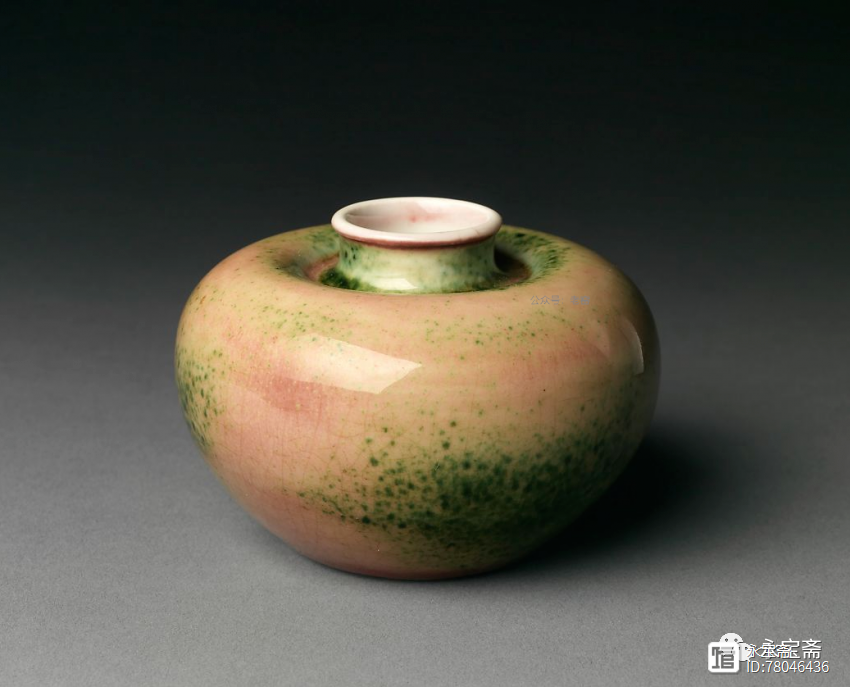 清時代 康熙年製 豆紅釉苹果尊・時代物・古陶磁・古賞物・