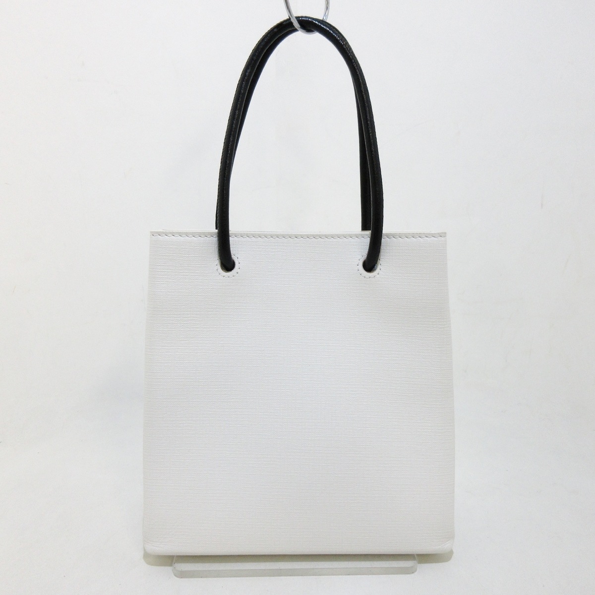 バレンシアガ/トートバッグ/ショッピングトートXXS/白/レザー/型番