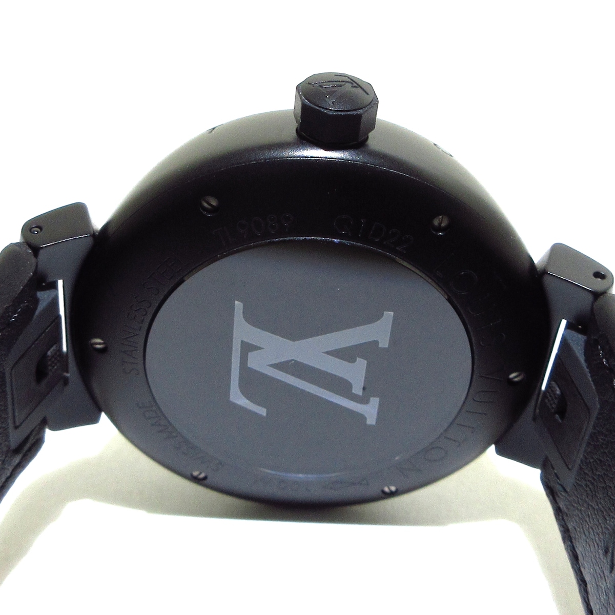 ルイヴィトン/タンブール オールブラック/型番：Q1D22/自動巻き/腕時計