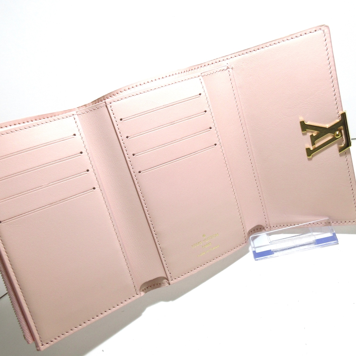 ルイヴィトン/3つ折り財布/ポルトフォイユカプシーヌコンパクト/ローズ