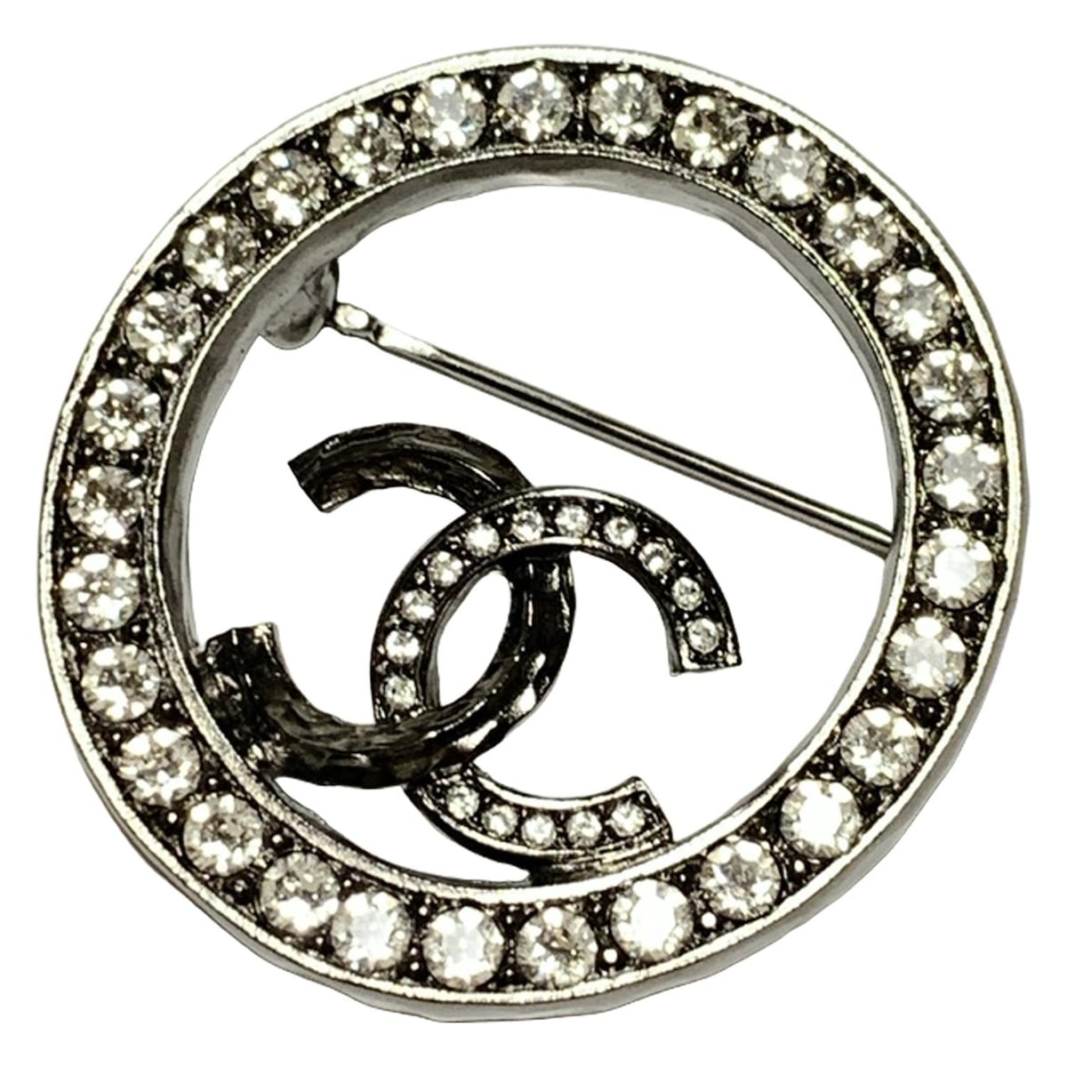 CHANEL(シャネル) ブローチ ココマーク シルバー×クリア（19275814