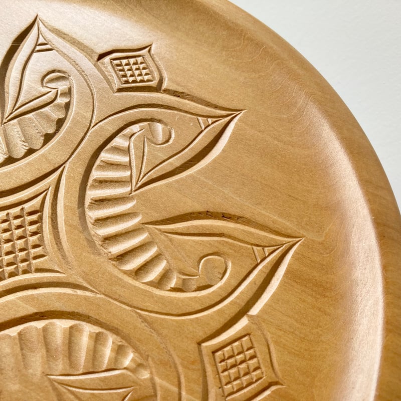 アイヌ木製盆（イタ）木彫り絵皿 アイヌ木製盆（イタ）木彫り絵皿