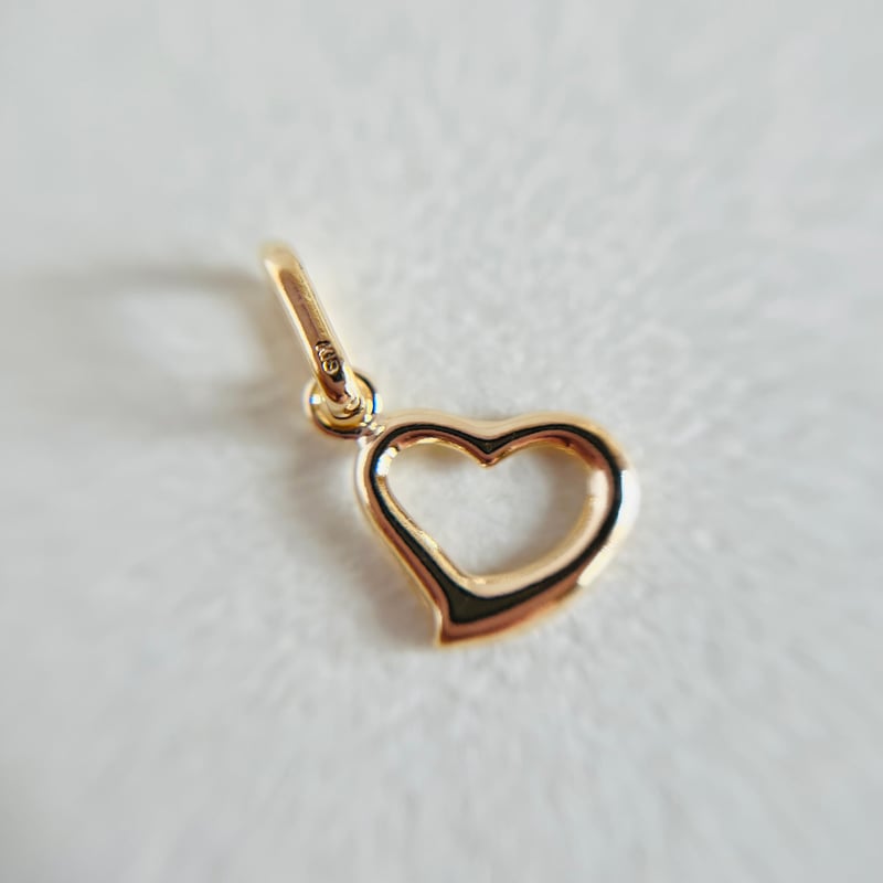 K18 オープンハート チャーム ペンダントトップ 18金 | La Melodia