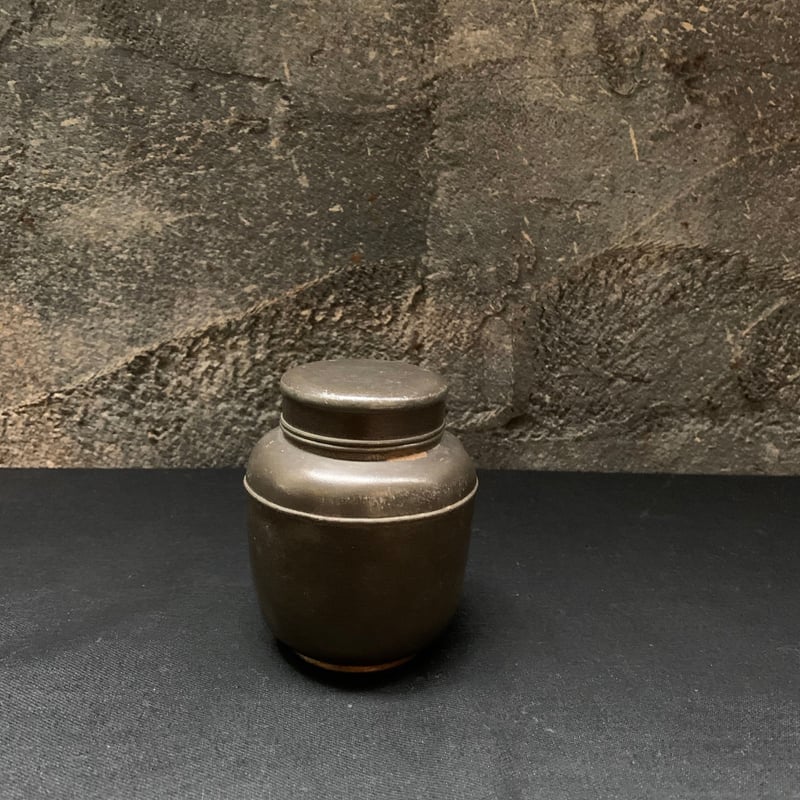 Japan Antique 古錫 純錫 中村半造 茶壺 煎茶 道具 錫 茶壷 茶入