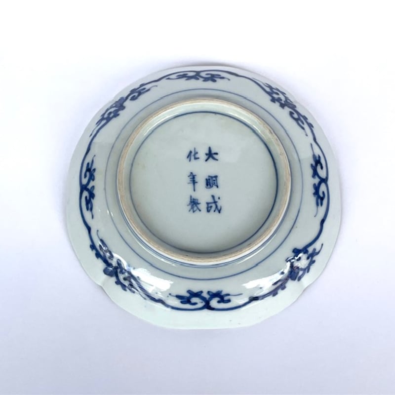 江戸中期 古伊万里 白磁 輪花 向付 2客セット 古伊万里白磁輪花形向付5