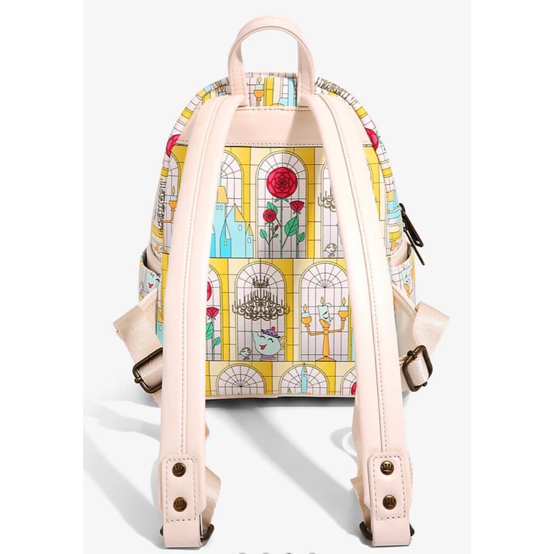 USA直輸入】DISNEY 美女と野獣 ステンドグラス 窓 バックパック