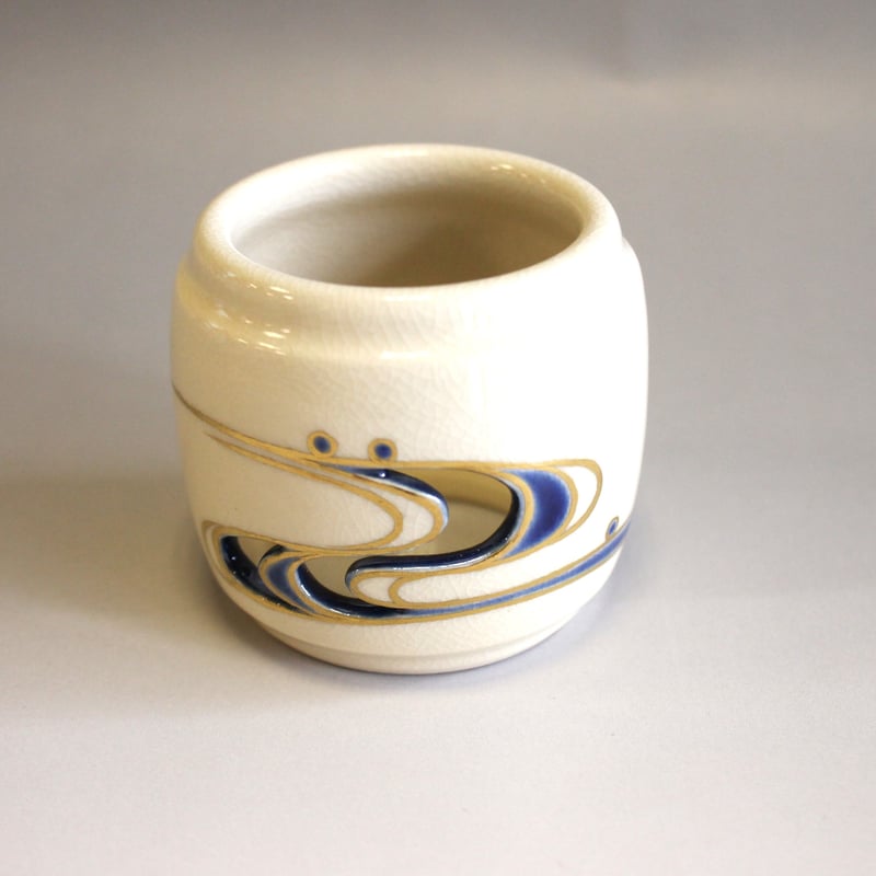 真葛香斎 蓋置水紋【茶道具／蓋置／共箱】 | 龍門堂