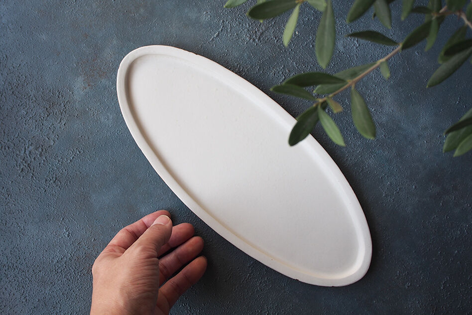 中国美術 青釉 楕円形 盤 水盤 洗 23.3cmx16.7cm(LC315) 中国美術 青釉