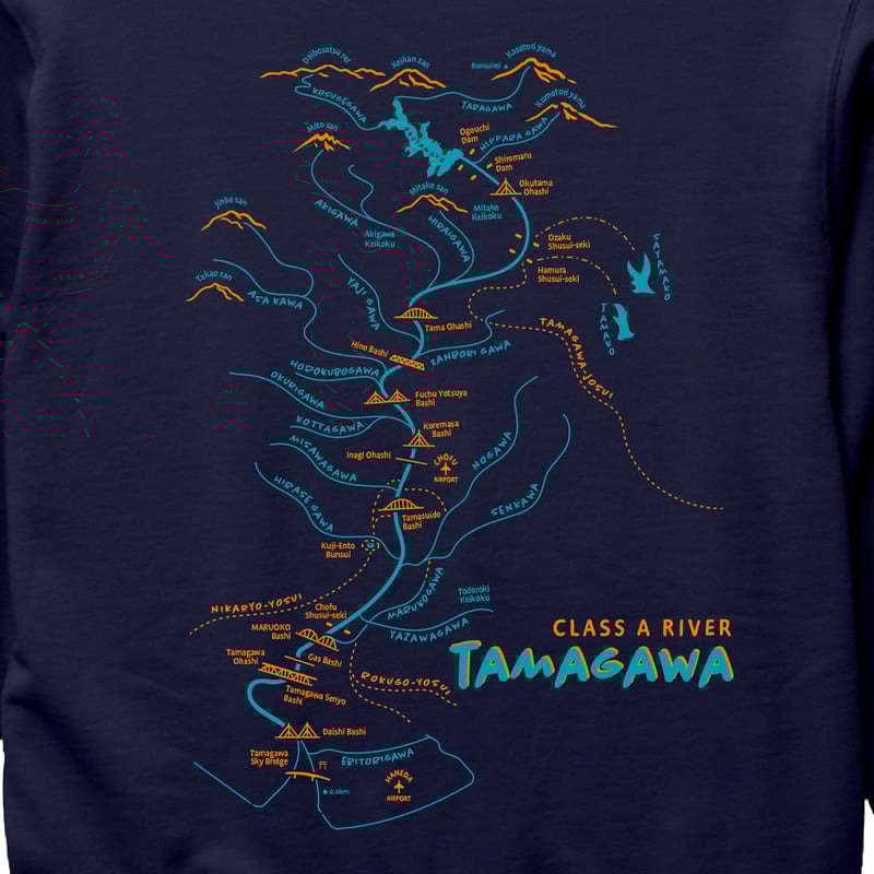 予約販売（11月下旬お届け予定）】流域パーカー（ネイビー） | 多摩川