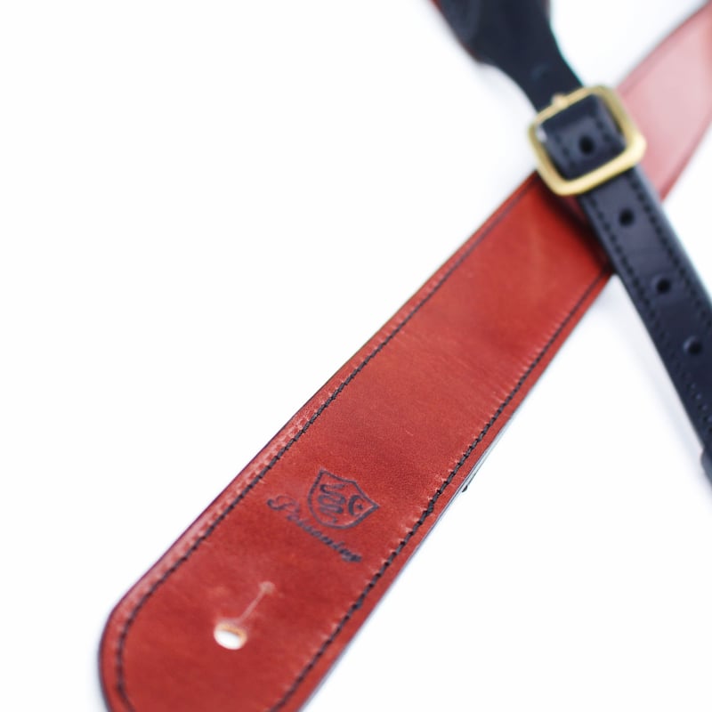 コンビネーション ギターストラップ /ダークブラウン×ブラック