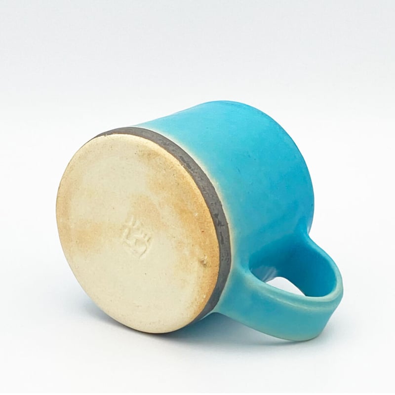 沖縄の陶器・やちむん】 眞正陶房 マグカップ ターコイズブルー | 沖縄