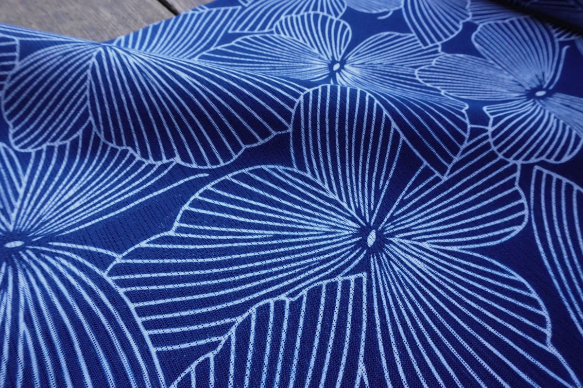 新江戸染 「蝶々」瑠璃紺 | SHINEDOZOME