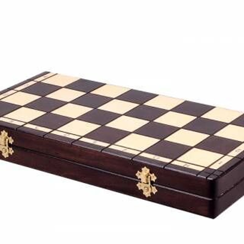 CH115 Brown ACE 40cmチェス盤チェス駒セット 駒収納 | 世界のチェス専