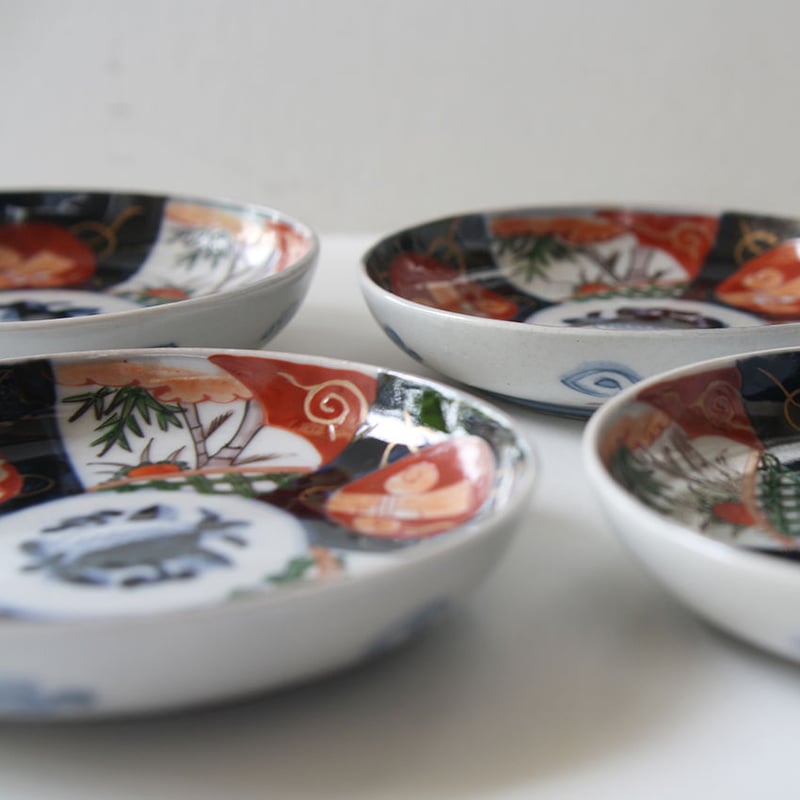 T-01 古伊万里 KOIMARI 柘榴文 色絵 手塩皿 5枚セット | imarimaru