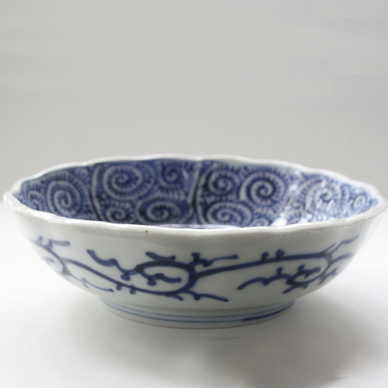 Ps-201 古伊万里 KOIMARI 染付 蛸唐草文 膾皿 2客セット | imarimaru