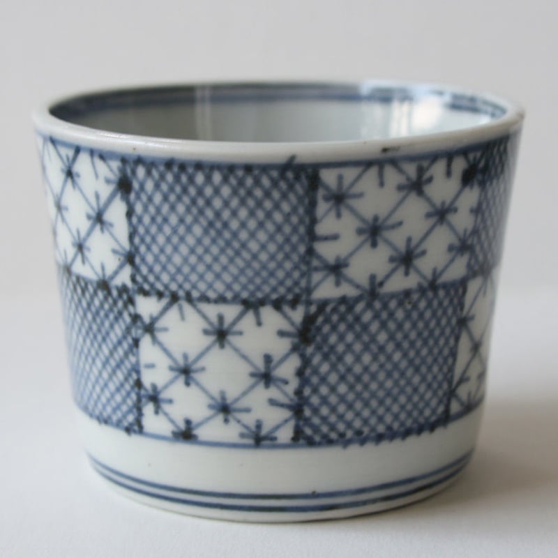 836『市松模様 蕎麦猪口』 /骨董品 古美術 古道具 アンティーク 836