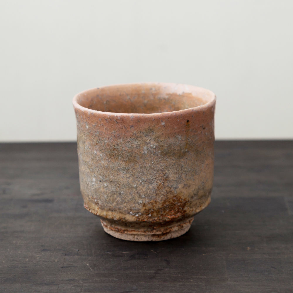 ◇◇陶器 萩焼 輪花◇◇ 鬼萩湯呑茶碗（木箱入）黒田岳 作 | 陶器 和