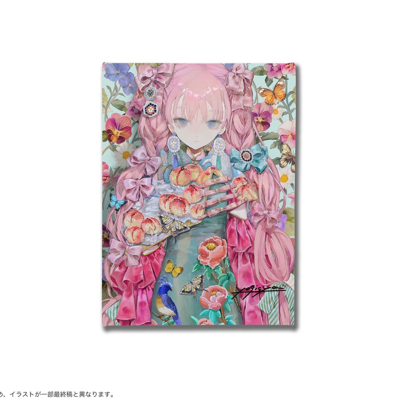 アクリル画 原画 「春爛漫03」額縁付 F4サイズ キャンバス 【公式通販】