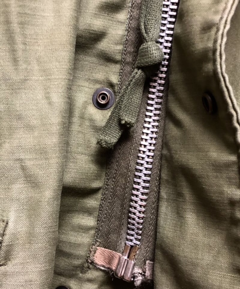 米軍枯渇アルミジッパー黄金サイズ〉米軍実物M-65フィールドジャケット