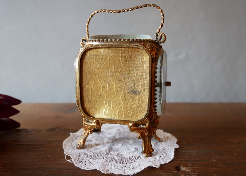 フランスアンティーク ガラスのジュエリーボックス 懐中時計 | mamantique