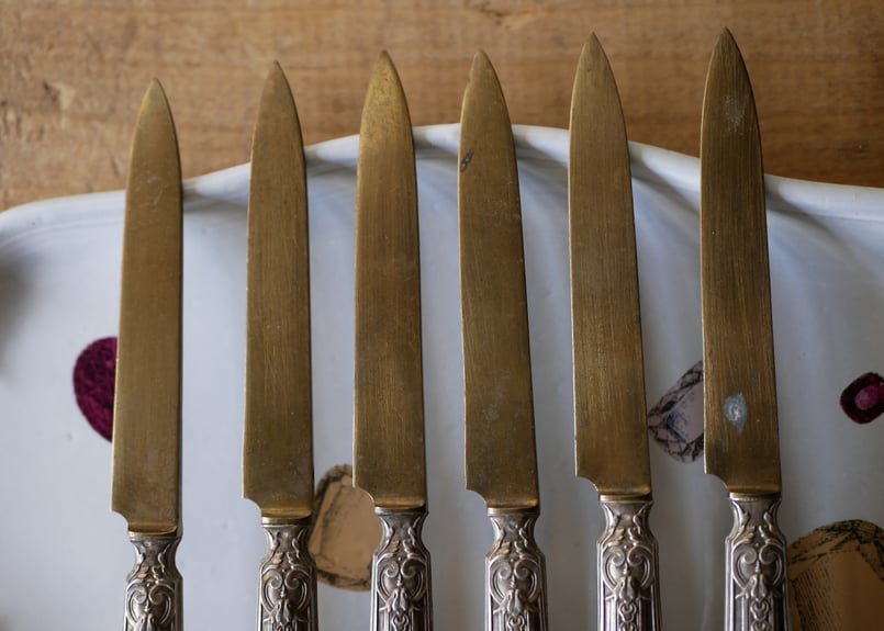 純銀製 アンティークカトラリー ナイフ フランスアンティーク