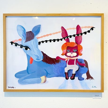 中村桃子NAKAMURA MOMOKO アクリルキャンバスユニーク作品 中村桃子