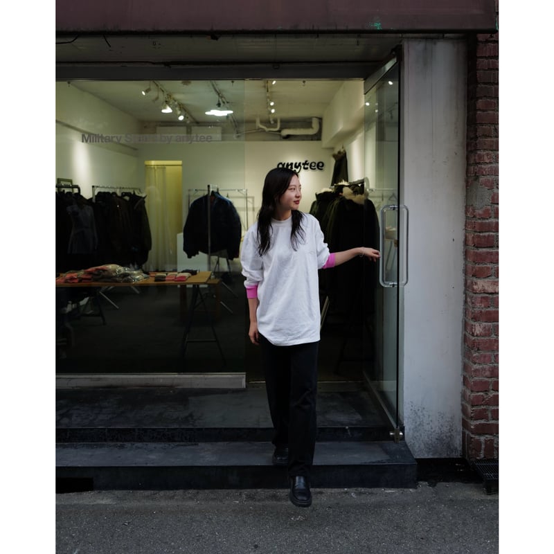 2月11日再販 [anytee classics] Pink Dyed Long Tee |