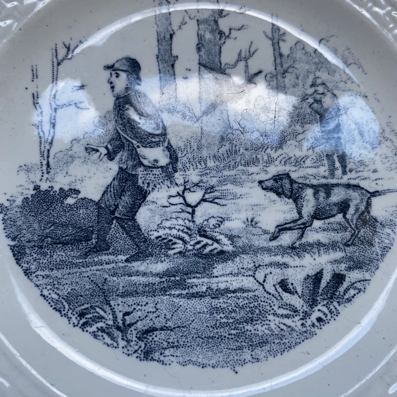 19世紀後半頃 ハンドペイントの絵皿 A