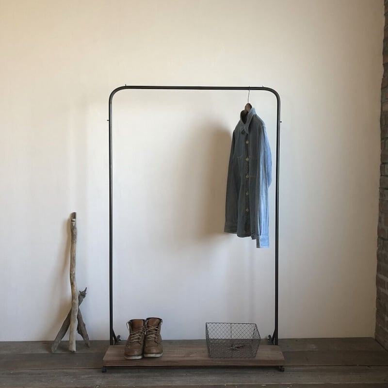 数量限定 HR-ID-W アイアン ハンガーラック ディスプレイラック