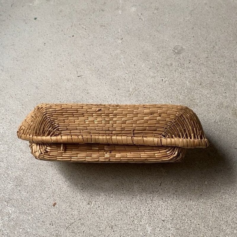 小さい柳行李 22cm 古い飯行李 おむすび箱 お弁当箱 ヴィンテージ