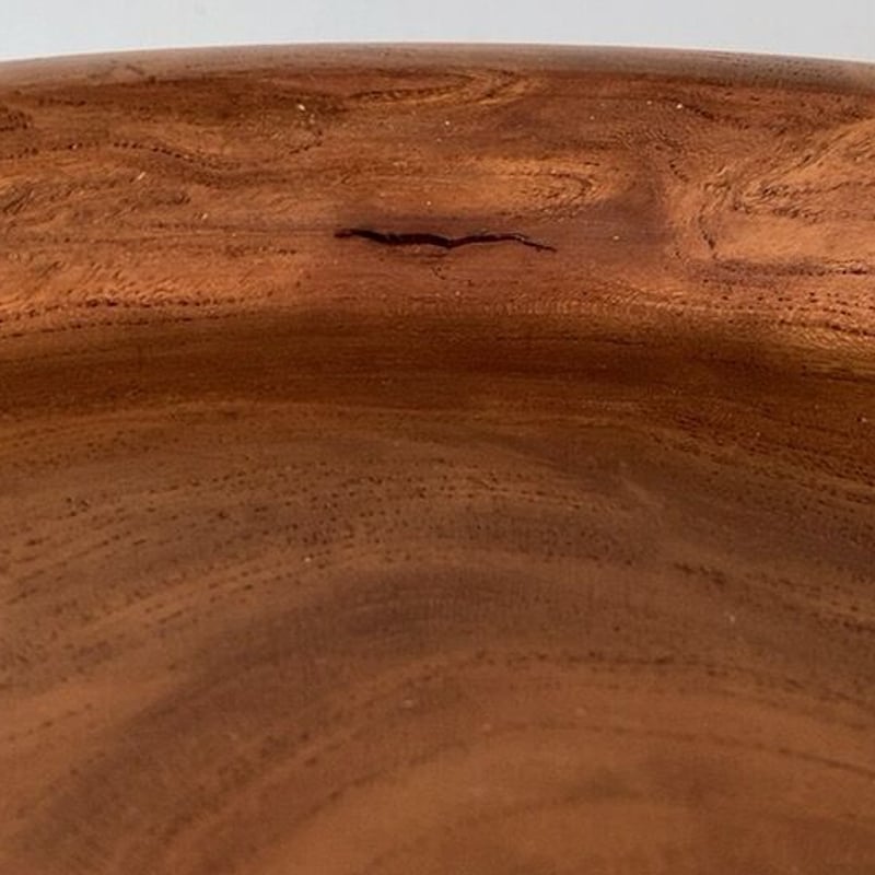 欅 くり抜き 丸盆 玉杢部木目 木製トレー約37cm 大きめサイズ感,浅めの