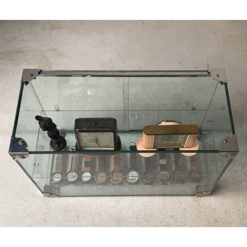 ヴィンテージ ショーケース 古い小型ガラスケース 幅約46cm フレーム