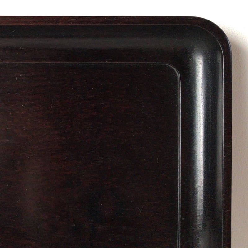 唐木 紫檀 角盆(長方盆) くり抜き四方盆 高級材のお盆 スクエアトレー